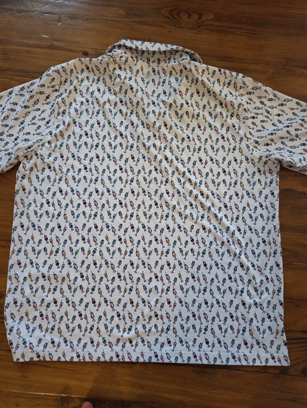 JOHNSTON & MURPHY XC4 COCKTAILS ALL OVER Mens XL Golf Polo Shirt - Picture 4 of 8
